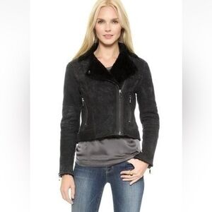 J Brand Lana Lamb Shearling Moto Jacket